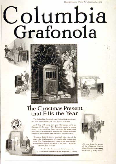 1919 Columbia Grafonola Vintage Print Ad #001662
