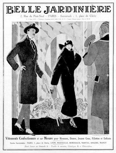 1924 Paris Fashion Classic French Ad #000142