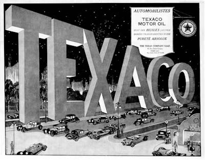 1924 Texaco Motor Oil Classic Ad #000135