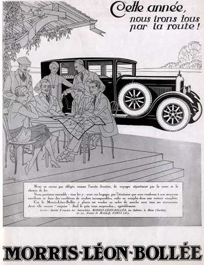 1926 Morris Léon Bollée Sedan Vintage French Ad #000210
