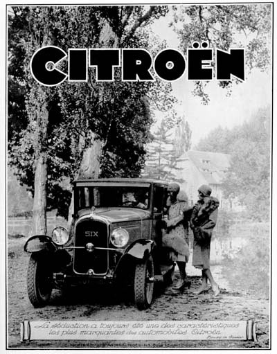 1929 Citroën Six Sedan Vintage French Ad #000259