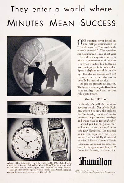 1930 Hamilton Watch #007717