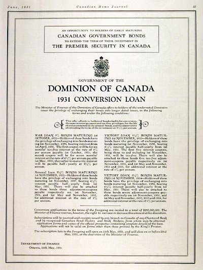 1931 Canada Savings Bonds #008143