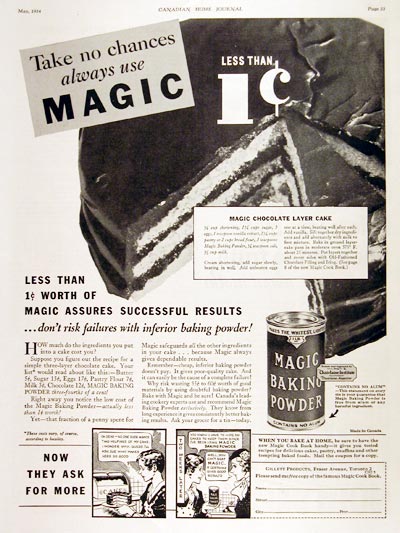 1934 Magic Baking Powder #007949