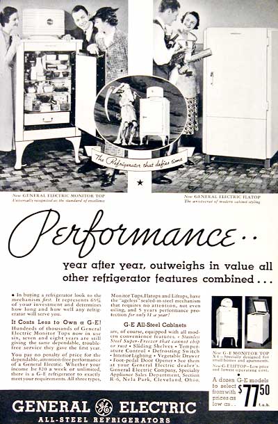 1935 GE Refrigerator #003496