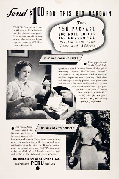 1936 American Stationary Co. #007833