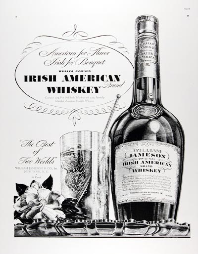 1937 Irish American Whiskey Vintage Ad #024243