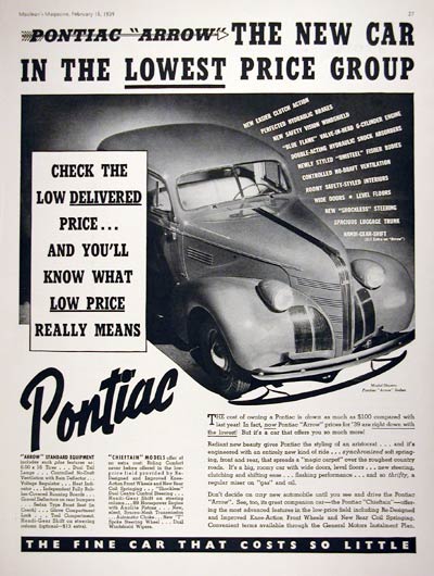1939 Pontiac Arrow Sedan #008037