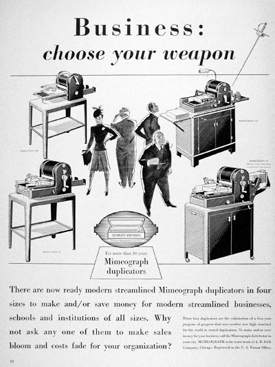1940 Mimeograph Machines #006801