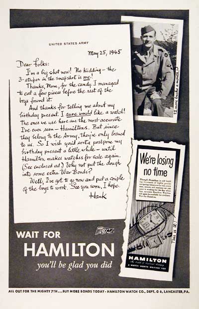 1945 Hamilton Watch #003864
