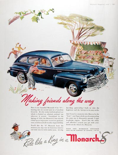 1947 Ford Monarch 8 Sedan Classic Ad #010900