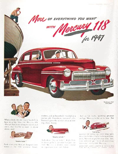 1947 Mercury 118 Town Sedan Classic Ad #010886