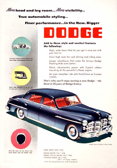 1949 Dodge Sedan Classic Ad #001572