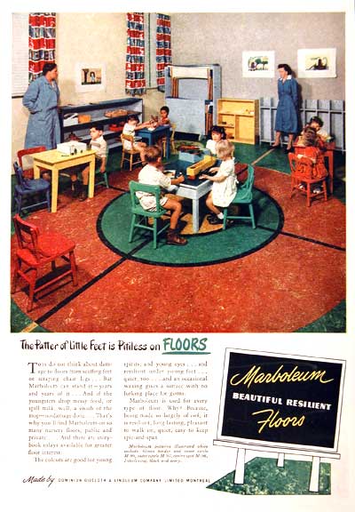 1949 Marboleum Floors Vintage Ad #001595