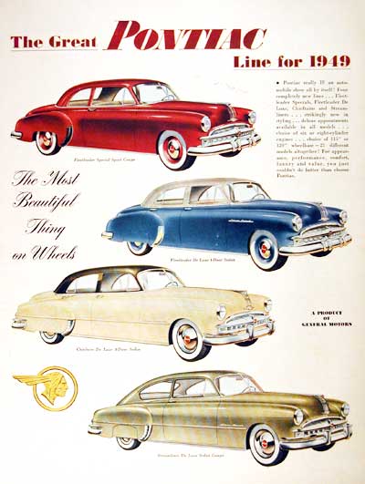 1949 Pontiac Line Vintage Ad #002065