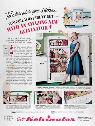 1950 Kelvinator Refrigerator #023609