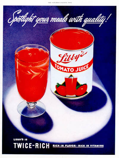1950 Libby's Tomato Juice Vintage Ad #000502