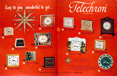 1951 GE Telechron Vintage Ad #001934
