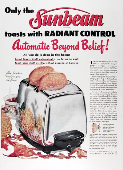 1951 Sunbeam Automatic Toaster #024516