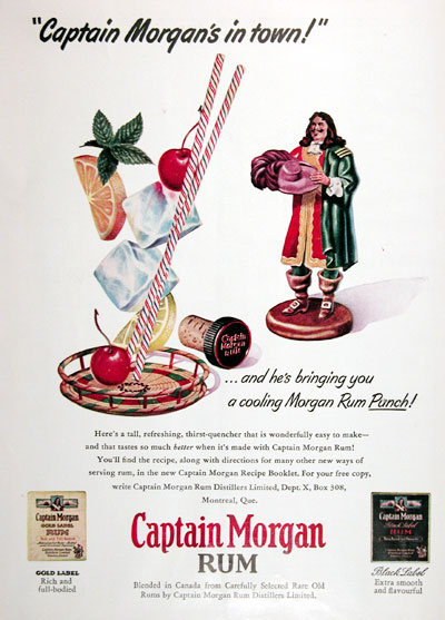 1952 Captain Morgan Rum Vintage Ad #025321