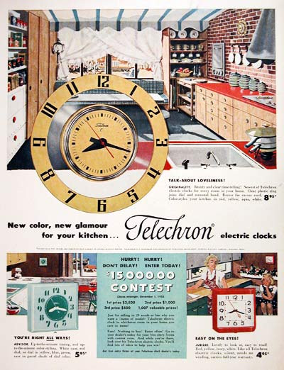 1952 Telechron Clocks #004080