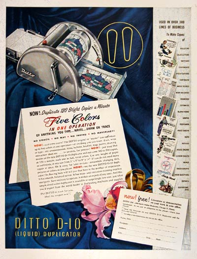 1953 Ditto Copy Machine #004497