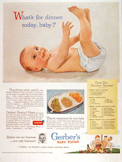 1953 Gerber Baby Food #003464