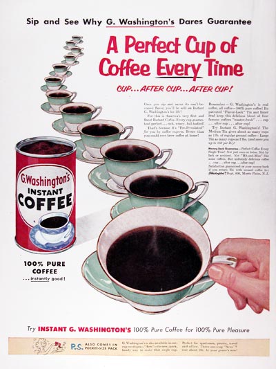 1953 G. Washington's Instant Coffee #024632