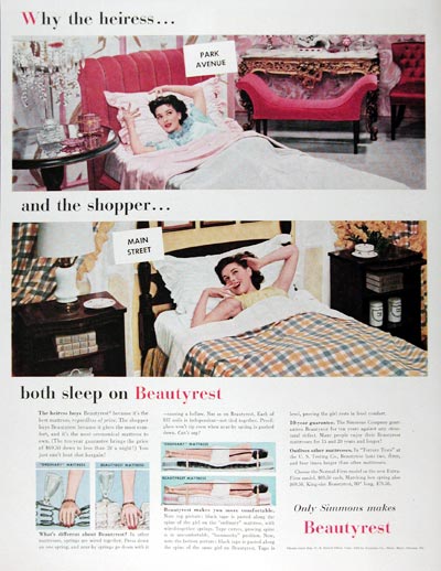 1953 Simmons Beautyrest Mattress #024620