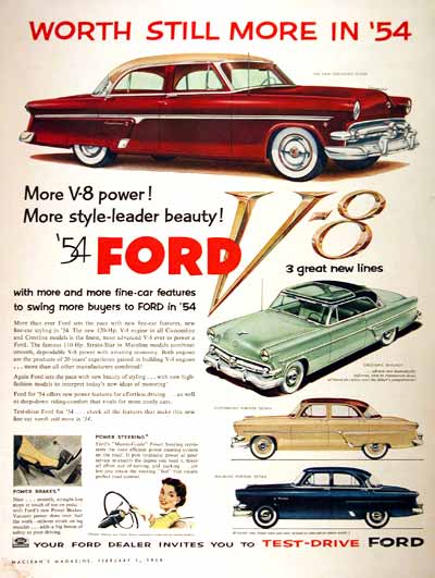 1954 Ford Crestline Vintage Ad #001938
