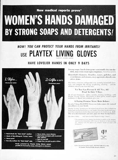 1954 Playtex Latex Gloves #003980