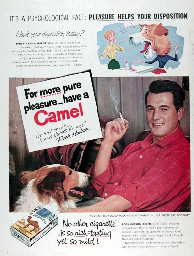 1956 Camel Cigarettes ~ Rock Hudson #024740