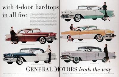 1956 General Motors Sedans Vintage Ad #024792