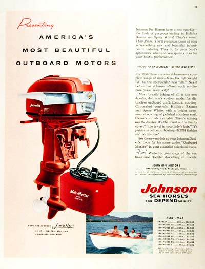 1956 Johnson Javelin Outboard #001529