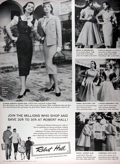1956 Robert Hall Women's Fashions #024715