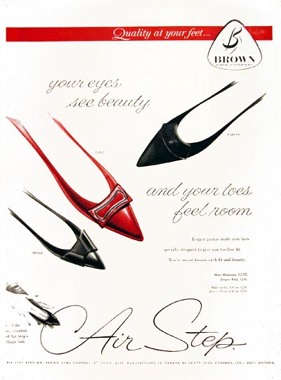 1957 Brown Air Step Shoes #007088