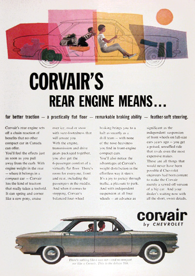 1960 Chevrolet Corvair 700 Deluxe Sedan Vintage Ad #025342