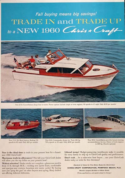 1960 Chris Craft Motor Boats #004601