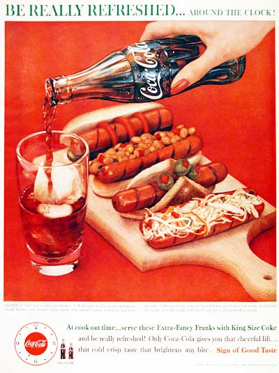 1960 Coca Cola & Hot Dogs #003617