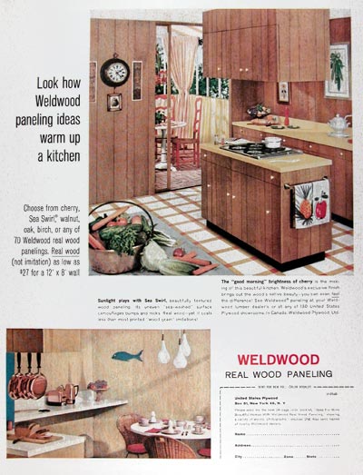 1960 Weldwood Wood Paneling #015421