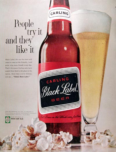 1961 Carling Black Label Beer #018002