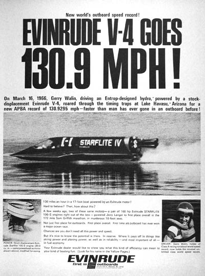 1966 Evinrude V4 Outboard #002523