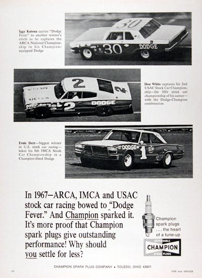 1968 Champion Spark Plugs #024155