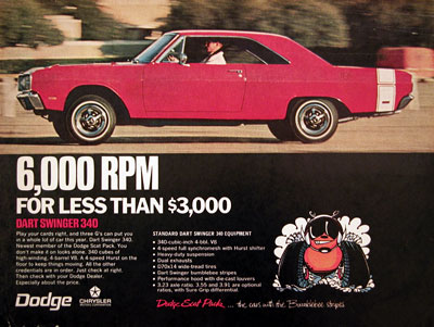 1969 Dodge Dart Swinger 340 #023154