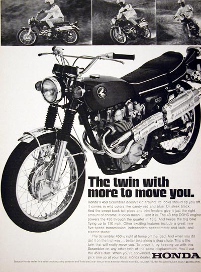1969 Honda 450cc Scrambler #023136