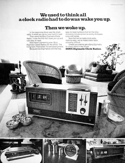 1971 Sony Clock Radio #004023