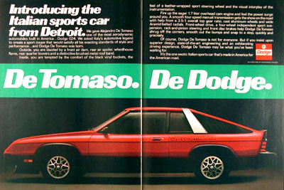 1980 Dodge DeTomaso 024 #001327