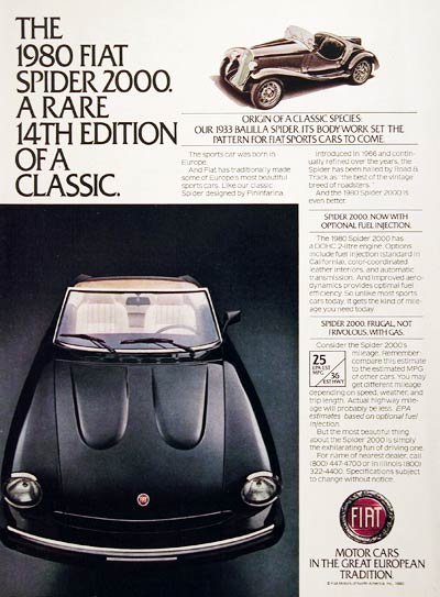1980 Fiat 2000 Convertible #005921