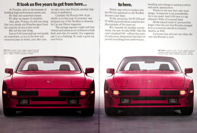1987 Porsche 944s Original Vintage Ad #006270