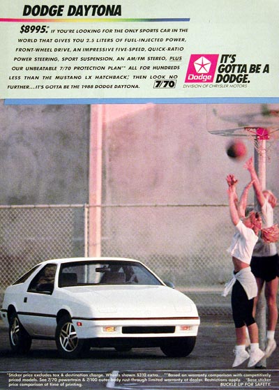 1988 Dodge Daytona #005557